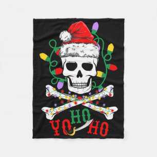 Yo S Ho Piratenboot Kreuzfahrt Xmas Totenkopf Kreu Fleecedecke