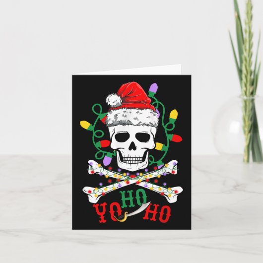 Yo S Ho Rate Boat Cruise Xmas Skull Crossbones Chr Karte (Vorderseite)