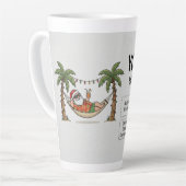 Yo Santa Funny Summer Christmas Tropical Holiday Milchtasse (Linke Ecke)