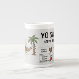 Yo Santa Funny Summer Christmas Tropical Holiday Porzellantasse