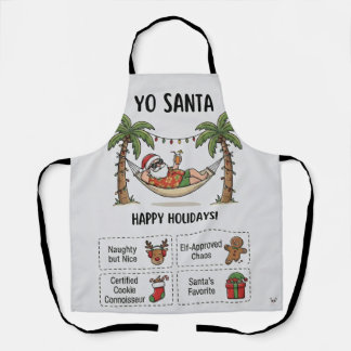 Yo Santa Funny Summer Christmas Tropical Holiday Schürze