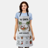 Yo Santa Lustiger Sommer Weihnachten Tropischer Ur Schürze (Getragen)