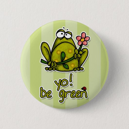 yo! seien Sie grün Button (Vorderseite)