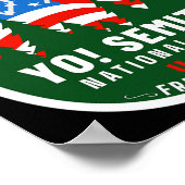 Yo Semite National Park Funny American Flag Thigh  Poster (Ecke)