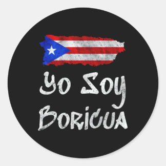 Yo Soy Boricua Insel Puerto Rico Flag Taino Runder Aufkleber