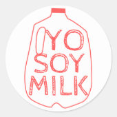 Yo Soy Milk Runder Aufkleber (Vorderseite)