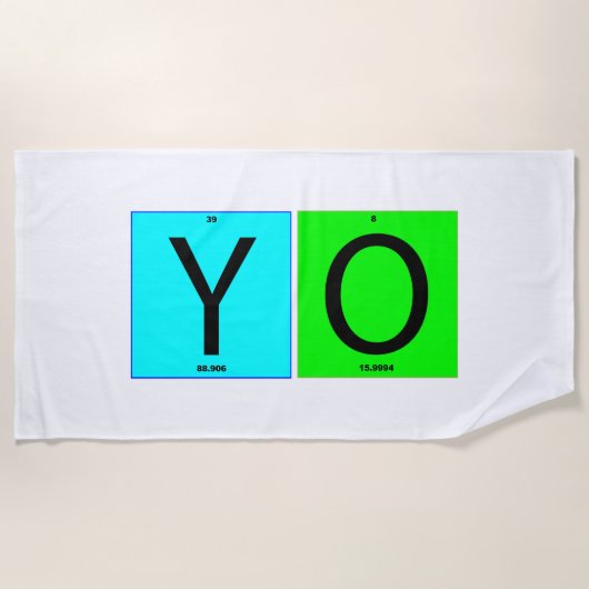YO squares Philly Hello Strandtuch (Vorderseite)