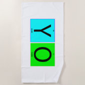 YO squares Philly Hello Strandtuch (Vorderseite)