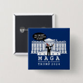 YO TRUMP 2024 WHITEHOUSE BUTTON (Vorne & Hinten)