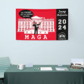 YO TRUMP DESANTIS 2024 Whitehouse Ultra MAGA Banner (Messeveranstaltung)