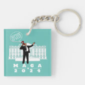 YO TRUMP SECRET SERVICE SCHLÜSSELANHÄNGER (Rückseite)