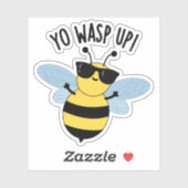 Yo Wasp Up Funny Bug Puff Aufkleber (Blatt)