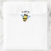 Yo Wasp Up Funny Bug Puff Runder Aufkleber (Tasche)