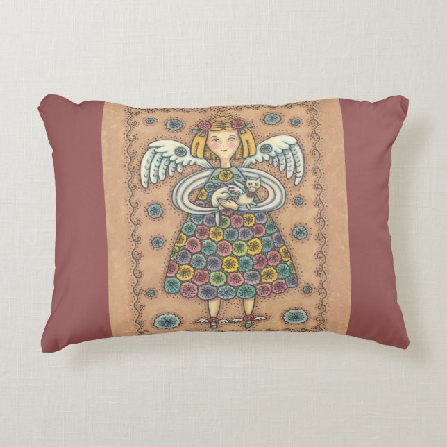 Yo Yo Quilt Angel ACCENT PILLOW Zierkissen (Vorderseite)