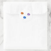 Yo Yo Runder Aufkleber (Tasche)