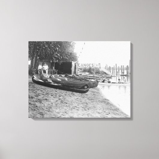 Yocum Canoe House, Arlington Beach Park Leinwanddruck (Vorderseite)