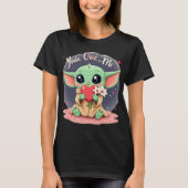 Yoda One for Me - Niedliche Baby Alien Valentine's T-Shirt (Vorderseite)