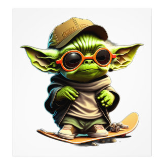Yoda Skate Fotodruck