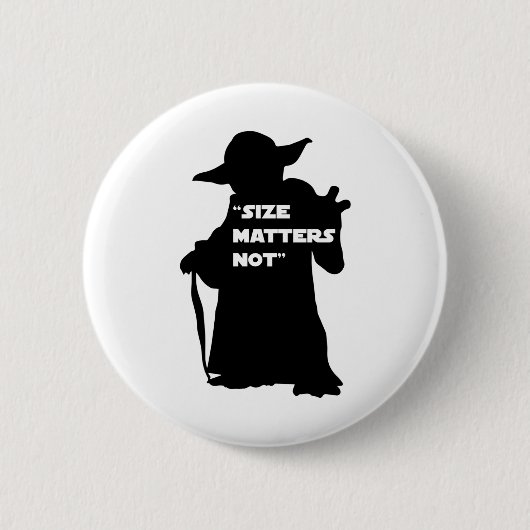 Yodah - Größe ist nicht Aufkleber Button (Vorderseite)