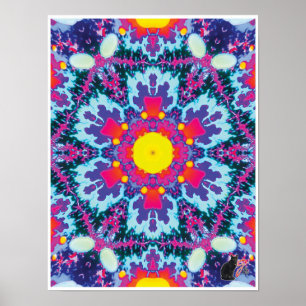 Yodel Kinetic Collage Kaleidoscope Poster