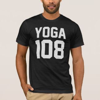 YOGA 108 - white print T-Shirt