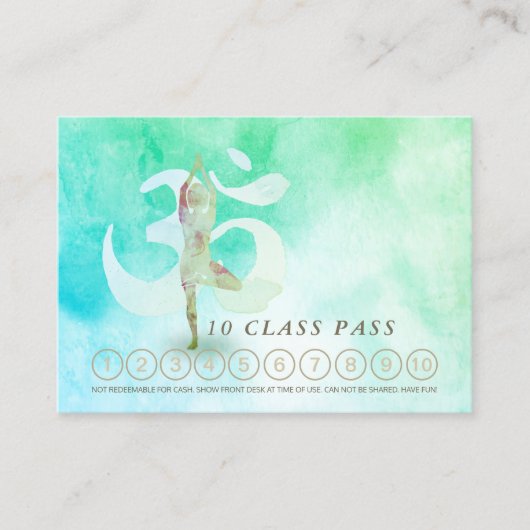 YOGA 10 Class Pass Termin Meditation Pose Om (Vorderseite)