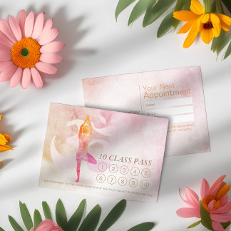 YOGA 10 Class Pass Termin Meditation Pose Om Treuekarte