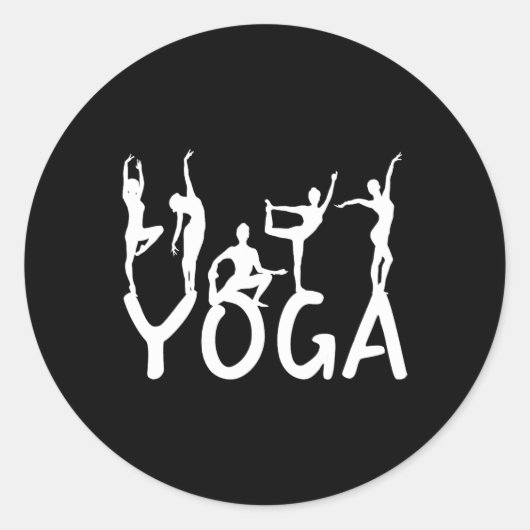 Yoga _2 runder aufkleber (Vorderseite)