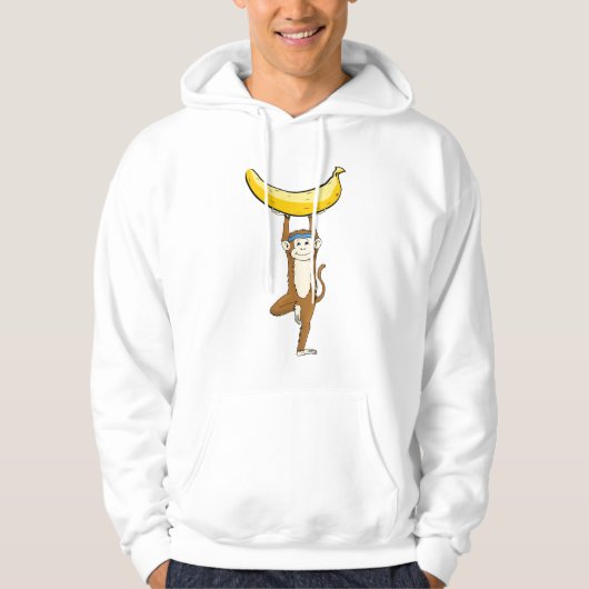 Yoga-Affe Hoodie (Vorderseite)