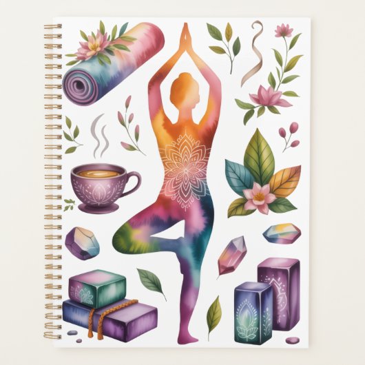 Yoga-Affirmation inspiriert Planer (Vorderseite)