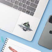 Yoga Alien Aufkleber (Laptop mit iPhone)