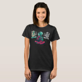 Yoga Alien Funny Design T-Shirt (Vorne ganz)