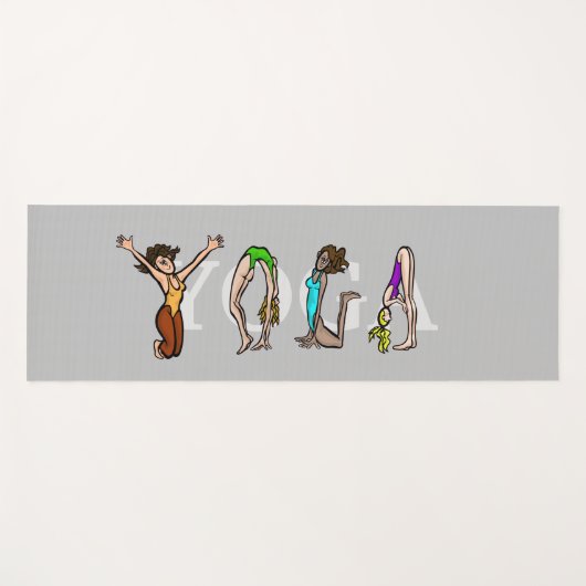 Yoga Alphabet Women Mat Yogamatte (Vorderseite (Horizontal))
