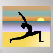 Yoga am Strand Yoga Pose Poster Printwerbung (Vorne)