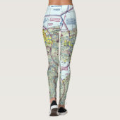 Yoga-Ameisen/Leggings-Luftkarten-Druck Leggings (Rückseite)