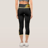 Yoga-Ameisen mit Gelbfärbung Capri Leggings (Rückseite)