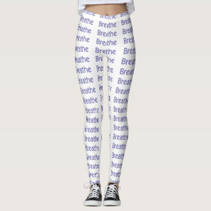 Yoga-Ameisen, violett auf weiß Leggings