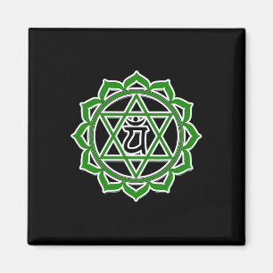 Yoga Anahata Herz Grünes Chakra Magnet