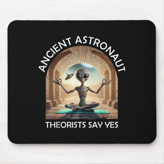 Yoga Ancient Astronauten Theoretiker sagen Ja Alie Mousepad (Vorne)