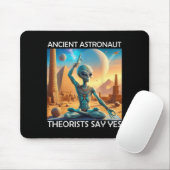 Yoga Ancient Astronauten Theoretiker sagen Ja Alie Mousepad (Mit Mouse)