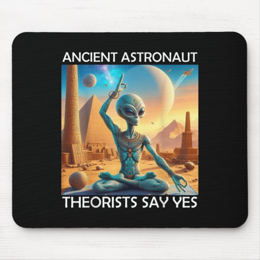 Yoga Ancient Astronauten Theoretiker sagen Ja Alie Mousepad (Vorne)