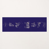 Yoga Animal Damask Mat Yogamatte (Rückseite (Horizontal))