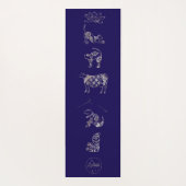 Yoga Animal Damask Mat Yogamatte (Rückseite)