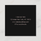 Yoga Animal Skull Mystical Eye Rose Gold Glitzer Quadratische Visitenkarte (Rückseite)