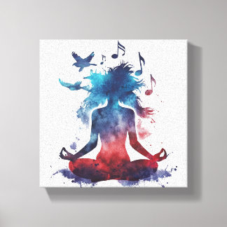 Yoga Art Print / Yoga Artwork / Yoga Art / Yoga Po Leinwanddruck