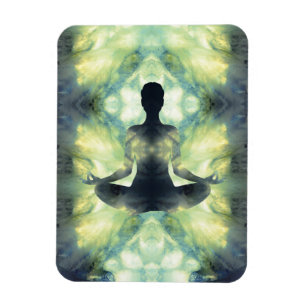 Yoga Asana in Translucent Agate Magnet
