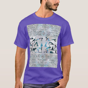 Yoga Asanas Posen Sanskrit Word Art Labradorite T-Shirt