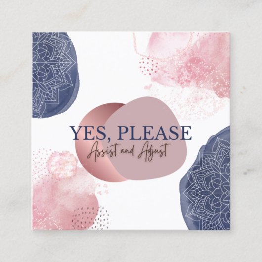 Yoga Assist Cards Telefonnummerkarte (Vorderseite)