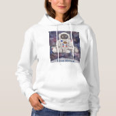 Yoga Astronaut Custom Text Line Warmes Sweatshirt (Vorderseite)