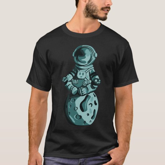 Yoga Astronaut. Meditation Zen Starman T-Shirt (Vorderseite)